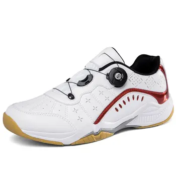 Нова професионална обувки за бадминтон, мъжки размер 36-46, нескользящая обувки за бадминтон, висококачествени тенис обувки, мъжки волейболни маратонки